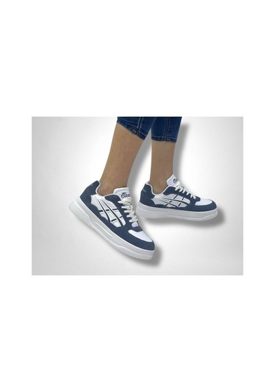 Etayger 3128 İndigo Mavi Gerçek Deri Ultra Hafif Kaymaz Rahat Günlük Sneaker Ayakkabı