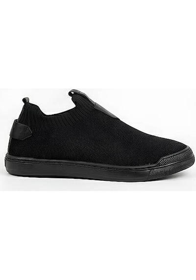 Daytex 4224 Erkek Slip-on - Full Triko Örgü Termo Taban Sneaker Siyah