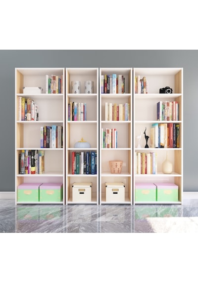 Nurmobilya Nur Mobilya 4'Lü Kitaplık Arkalıklı Model