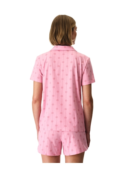 Penti Pembe Pink Stardust Pamuklu Gömlek Şortlu Pijama Takımı