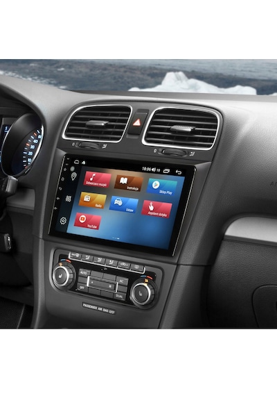Volkswagen Golf 6 Araç Multimedya Android Ekran Carplay Double Teyp 2+32 9" 10-12 Black Cadence