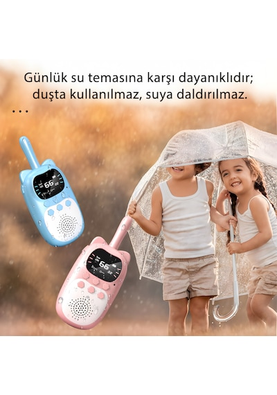 İdragon Km-10 Çocuk Telsizi Bas-konuş Walkie Talkie , Kolay Kullanım, Uzun Menzil 2 Adet