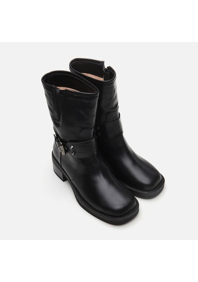Hotiç Hakiki Deri Siyah Kadın Topuklu Bot 01boh291580a100 Siyah-black Siyah