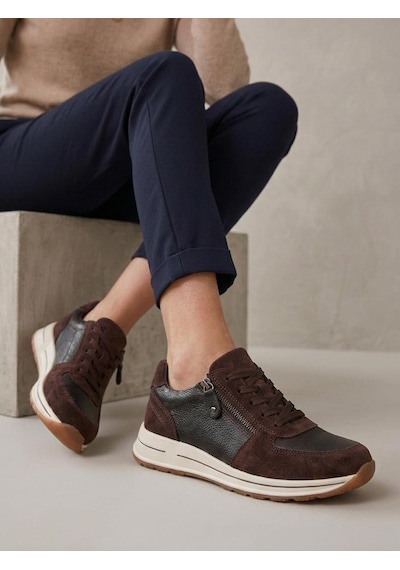 Greyder 36342 Kadın Hakiki Deri Fermuarlı Casual Ayakkabı Kahve