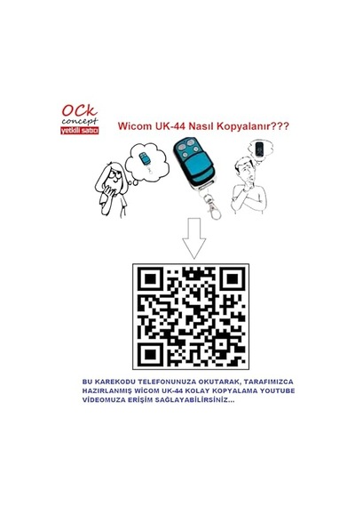 Garaj Kumandası Wicom Uk44 - 4 Tuşlu 433mhz Kodlanabilir Ve Koplayanabilir Kumanda