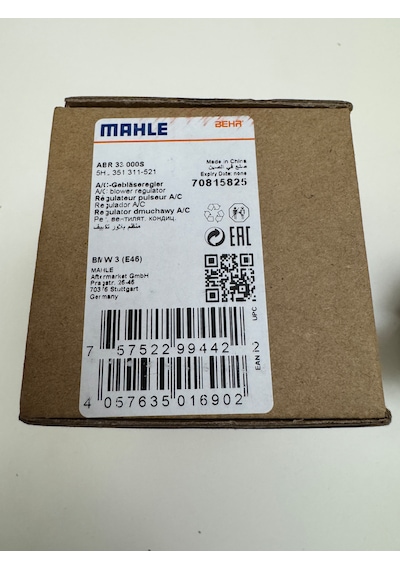 Bmw Klima Tarağı Son Kademe Fan E39 E46 E53 E83 64116923204 Mahle Behr Diğer
