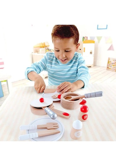 Hape Oyuncak Pişirme Ve Servis Seti Çok Renkli