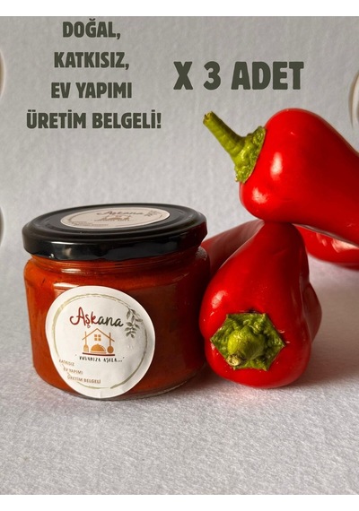 Lutenitsa 300g X 3 Adet - Ev Yapımı Katkısız Geleneksel Balkan Sosu Kahvaltılık Ve Sos Seti