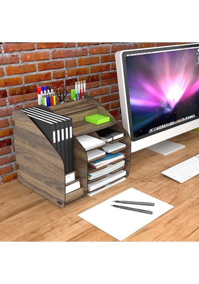Mingitav Design Otto Fx-xl Modest - 2 Renk - A4 Evrak Rafı Masaüstü Organizer Design Otto Fx Xl Modest Ceviz Genel