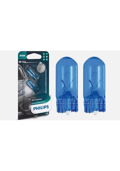 Philips T10 W5w 12v X-tremevision Pro150 Plaka,park Tavan Ampülü, 2'li Paket