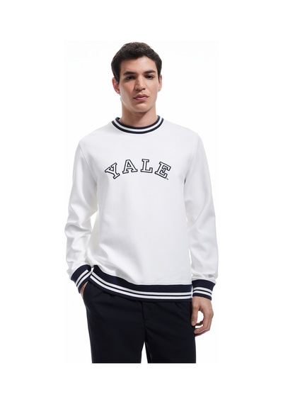 Koton Uzun Kollu Çizgi Detaylı Bisiklet Yaka Lisanslı Yale Baskılı Sweatshirt Beyaz 5sam70048mk Beyaz Koton Uzun Kollu Çizgi Detaylı Bisiklet Yaka Lisanslı Yale Baskılı Sweatshirt Beyaz 5sam70048mk Beyaz