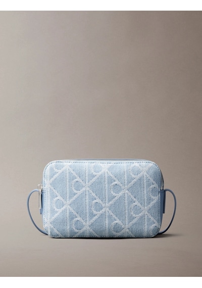 Calvin Klein Amblemli Tamamı Baskılı Denim Kamera Kadın Mavi Çapraz Çanta Lv04f3430g-ybz