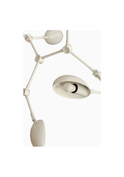 101 Copenhagen Drop Chandelier Mini Pirinç Kaplama Dekoratif Tasarım Avize Beyaz