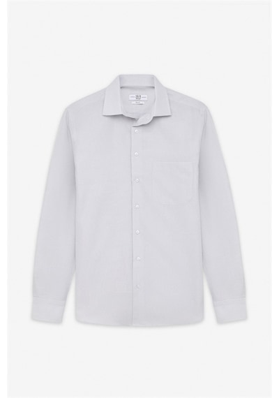 Süvari Gri Regular Klasik Yaka Casual Gömlek Gm2025300050-s05 Gri