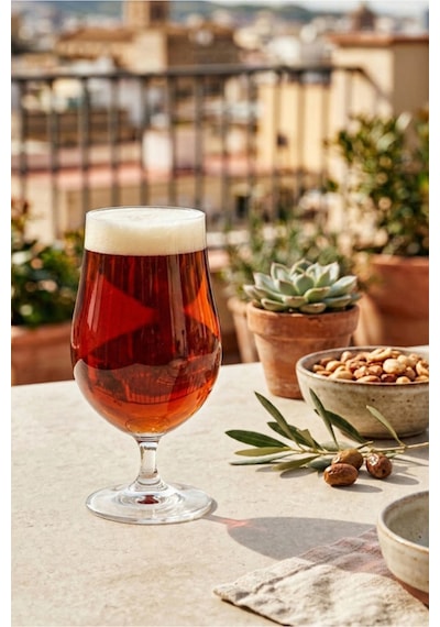 Lav Gusto Cam Bira Bardağı 6'lı 550 ml Ayaklı