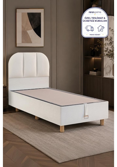 Niron Bohem Klapa 100x200 Cm Tek Kişilik Baza Başlık Seti - Sandıklı Modern Takım 100 x 200