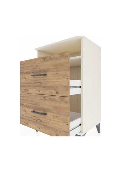 Hyperion Komodin Tek Raflı 2 Çekmeceli 60x44x96 Aytaşı-çam Aytaşı
