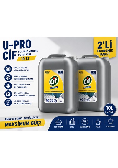 U-pro Cif Bulaşık Makine Deterjanı 2ad 10lt