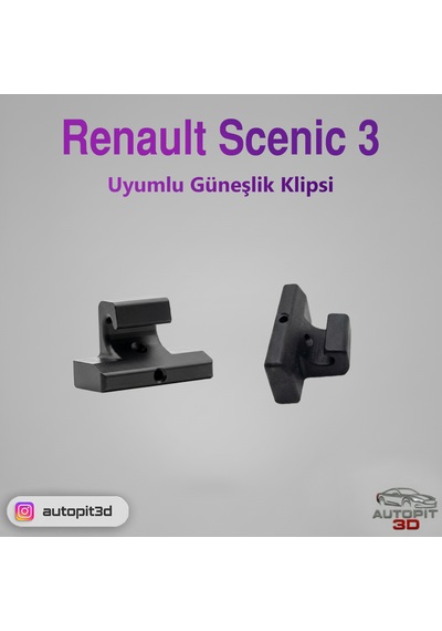 Renault Scenic 3 Uyumlu Güneşlik Klipsi