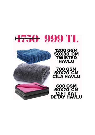 Mf Superclean Mikrofiber Oto Bez Seti - Premium Paket - Kurulama-cila-detay Havlusu