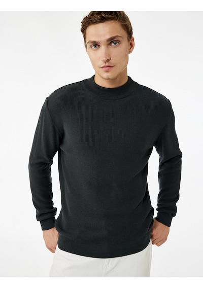 Koton Regular Fit Uzun Kollu Dokulu Pamuklu Dik Yaka Kışlık Triko Kazak Antrasit 6wam70022ht Koton Regular Fit Uzun Kollu Dokulu Pamuklu Dik Yaka Kışlık Triko Kazak Antrasit 6wam70022ht