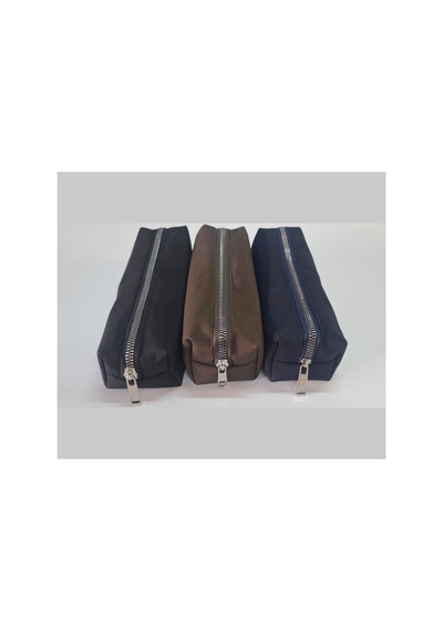 Kalemlik 3lü Set/paket Organizer Makyaj Çok Amaçlı Pinterest Okula Dönüş Çantası Tek Bölmeli Siyah+haki+lacivert