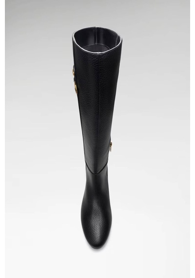 Guess G Boots Suni Deri Siyah Kadın Çizme Flfanaele11