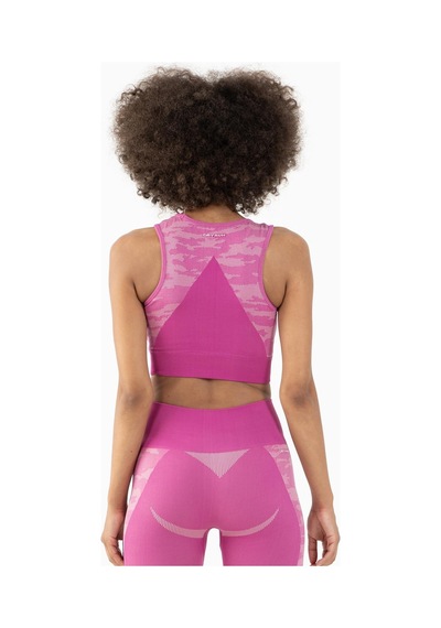 Maraton Active Slimfit Kadın Bisiklet Yaka Kolsuz Fitness Orkide Bra 813054-Orkide