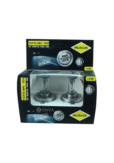 Hejalux H4 Ampul +130 Fazla Işık 55W 12Volt Takım