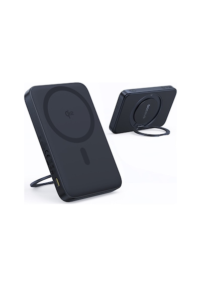 Baseus Picogo 5.000mah Qi2 15w Manyetik Kablosuz 20w Usb-c Pd Hızlı Şarj Standlı Powerbank - Siyah
