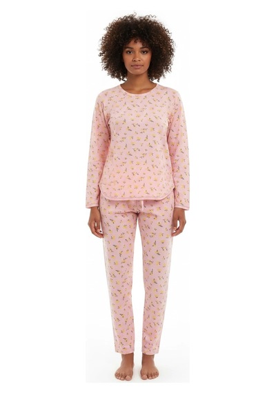 Meks Berrak Bayan Pijama Takımı 2201 - Renk: Sarı / Beden: S AÇIK GRİ