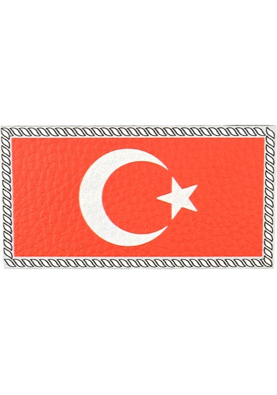 Türkiye Bayrak Dikdörtgen - Cırt - Patch - Peç - Arma - 8.5 X 4.5 Cm Kırmızı