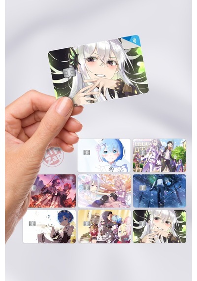 Re Zero Kart Kaplama Sticker 8 Adet Çok Renkli