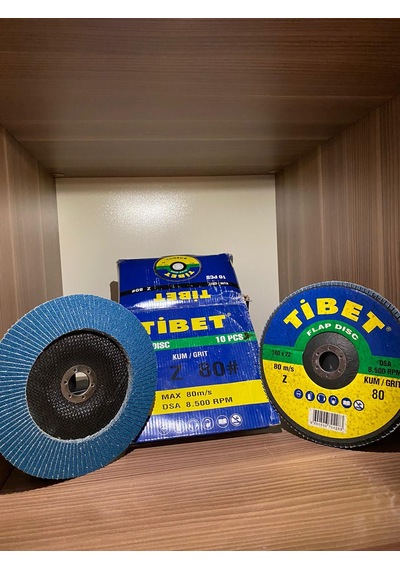 Flap Zımpara Disk 180X22 80 Kum Zirkonyum İnox 10 Adet Fiyatıdır