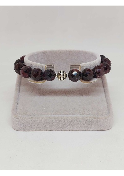 Sirius Serisi Lal Granat Garnet Taşı 10mm Unisex Bileklik 52 Çok Renkli