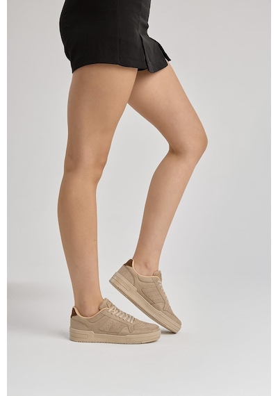 Tonny Black Poli Taban Bağcıklı Günlük Unisex Bej Spor Ayakkabı Tba240 Bej