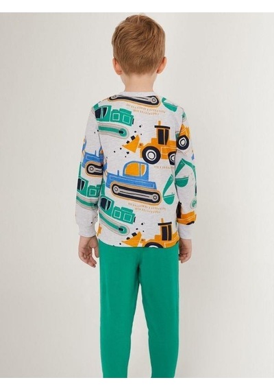 Cantoy Erkek Çocuk Araba Baskılı Pijama Takımı-16028 Grı