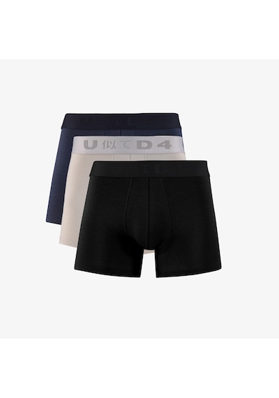 United4 Unıted4 Classic Erkek Siyah/gri Lacivert 3'lü Boxer U4boxer002 Siyah