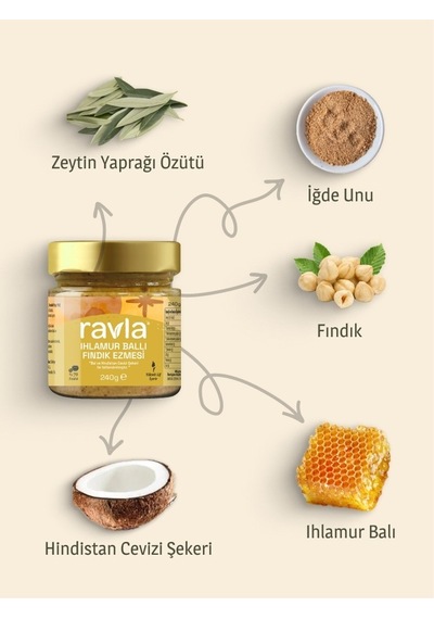 Ravla Ihlamur Ballı Fındık Ezmesi - 240g