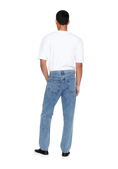 Ersefa Kadın Denim Relaxed Fit Pantolon Fonksiyonel Dayanıklı Kaliteli K mavi