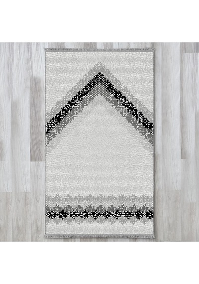 Evaşk Namazlık Dokuma Halı Kaymaz Muslumana Seccade 80 x 130 SİYAH EVAŞK401E66