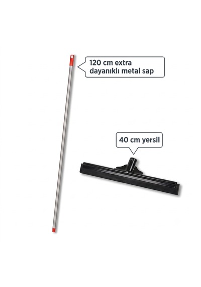 40 Cm Yer Çekpası Ve 120 Cm Metal Sap Seti - Dayanıklı Yersil Ve Çok Amaçlı Sap