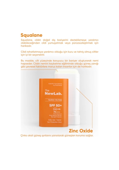 The NewLab Yüksek Korumalı Stick Güneş Kremi Spf 50 19g Suya Dayanıklı