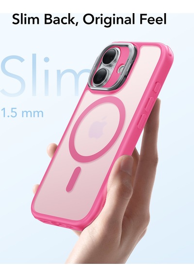 Esr Apple Uyumlu iPhone 17 Classic Hybrid Magsafe Standlı Kılıf-kamera Kontrol Buton - Pembe Pembe