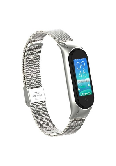 Xiaomi Mi Band 6 Uyumlu Krd-06 Metal Zore Kordon-gümüş