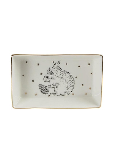 Porland Forest Kare Salata Tabağı, Çok Renkli, 13 Cm