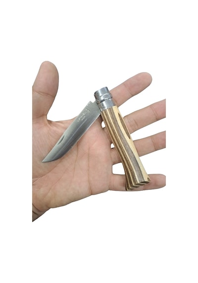 Opinel No:8 Tradition Lamine Huş Kutulu Kamp Çakı Çok Renkli