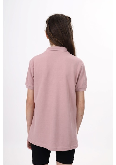 Toontoy Kids Toontoy Unisex Polo Yaka Düğmeli Uzun Kısa Tişört Gülkurusu