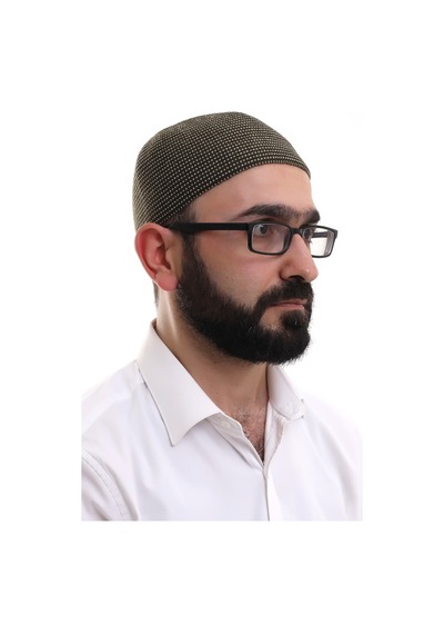 Açık Kahve Kışlık Nokta Desenli Orlon Namaz Takkesi Kahverengi