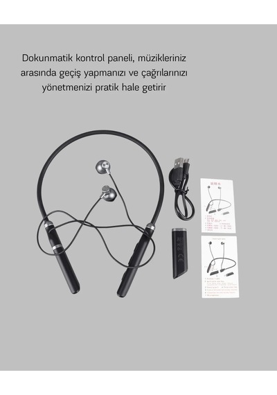 Bluetooth 5.0 Anc Kulaklık Dokunmatik , Kristal Netliğinde Mikrofonlu